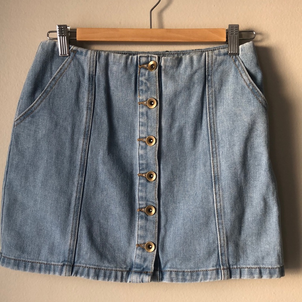 Denim Button Down skirt